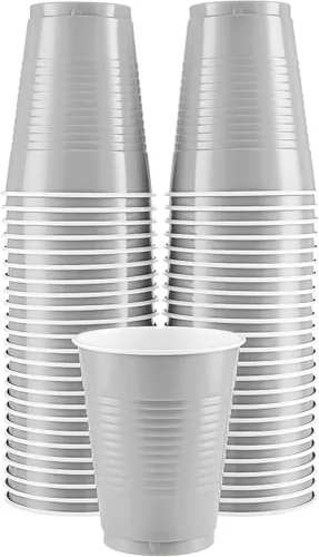 Miniatura 10 de Amcrate Vasos desechables, vasos de plástico negros de 18 onzas, fuertes y resistentes para bodas, Navidad, Halloween, paquete de 50