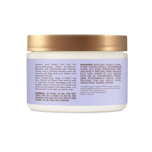 Miniatura 2 de SheaMoisture - Acondicionador profundo para bebé, miel de manuka y lavanda para cabello delicado y piel nocturna, régimen de cuidado de la piel