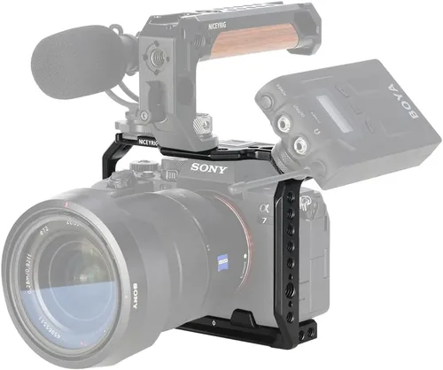 Miniatura 4 de NICEYRIG Jaula compacta para Sony Alpha 7V / 7R V/Alpha 7 IV/Alpha 7S III con riel NATO doble zapata fría - 497