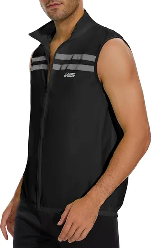 Miniatura 3 de Chaleco de seguridad Hi-Viz para hombre, chaleco cortavientos sin mangas, resistente al viento y reflectante