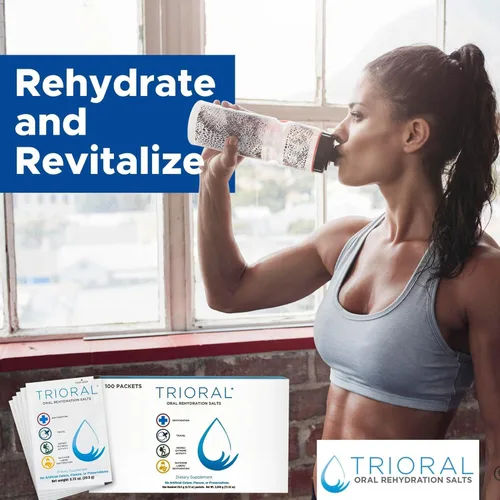 Miniatura 5 de TRIORAL Polvo de Electrolitos para Rehidratación - Sales de Rehidratación Oral - Apoya la Deshidratación de Entrenamientos, Pérdida de Líquidos