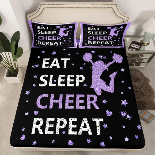 Miniatura 32 de Erosebridal Sábana bajera ajustable de gimnasia con bolsillo profundo para niñas y niños, tamaño individual, juego de ropa de cama deportiva