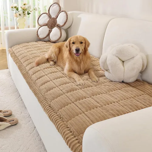 OstepDecor Funda de sofá para perros, funda de sofá antideslizante lavable para mascotas, funda de sofá suave para sofá, sofá biplaza y seccional,