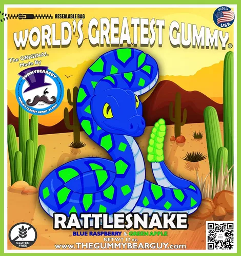 Miniatura 3 de Gummy Snake - Frambuesa azul/manzana verde