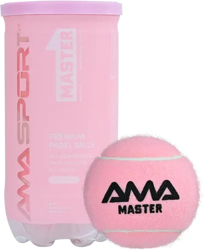 AMA SPORT Pelotas de pádel presurizadas que cumplen con los estándares de competiciones y torneos adecuados para cualquier superficie o sitio Rosa