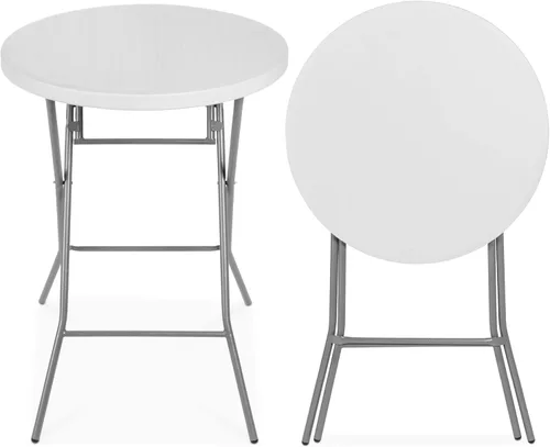 Miniatura 8 de Best Choice Products Mesa plegable de altura de barra de 32 pulgadas, accesorio redondo para interiores y exteriores, para patio, patio, comedor