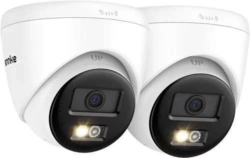 Miniatura 10 de ANNKE Cámara PoE de 3 MP con audio/micrófono, cámara de seguridad IP de torreta para interiores y exteriores, visión nocturna en color, detección