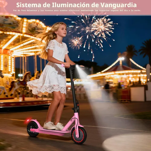 Miniatura 5 de MAXSHOT Electric Scooter Adults & Big Kids, Top Speed 9/16/19MPH, 10/12/16/19Miles Range, 6.5"/8.5" Tires Folding Escooter, APP Control Rosa