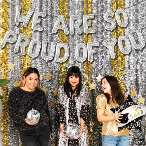 Miniatura 8 de KatchOn, Globos negros con texto en inglés «We Are So Proud of You» de 16 pulgadas Cartel de globos Proud Of You para decoraciones de graduación