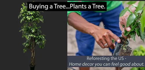 Miniatura 2 de Cypress & Alabaster Árbol artificial de ficus de 3 niveles hecho a mano de 6.5 pies con troncos de madera real de origen ético, hipoalergénico, 6.5