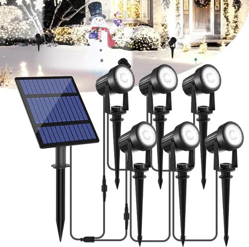 Miniatura 25 de T-SUNUS - Foco solar para jardín al aire libre, 4 en 1, luces solares IP65, impermeable, cable de 9.8 pies, panel solar separado de 5 W, Amarillo