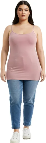 Miniatura 324 de Emmalise Camisola larga casual básica para mujer, con tirantes ajustables, top en capas