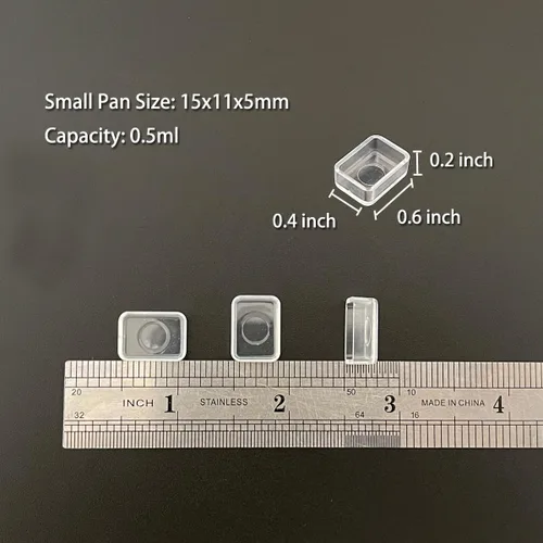 Miniatura 5 de Sartenes de acuarela vacías con rayas magnéticas – 100 piezas de plástico de 0.0 fl oz kits de sartenes para bricolaje acuarelas o acrílicos pintura