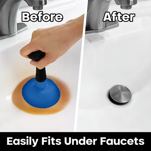 Miniatura 4 de Posicionador de fregadero, potente mini émbolo con mango corto, herramienta de desatascamiento fácil de usar para desagües de baño, ducha, bañera