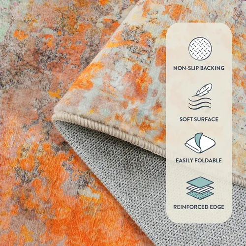 Miniatura 5 de Lahome Alfombra Runner Abstracta Moderna - Alfombras para Pasillo de 2x6 Pies, Alfombras Largas para Baño, Runner Lavable, Alfombra Contemporánea