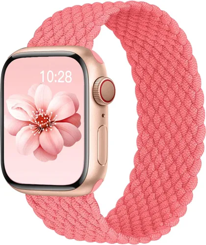 Miniatura 28 de Correa trenzada Solo Loop para Apple Watch de 40 mm, 42 mm, 41 mm, 38 mm, 44 mm, 46 mm, 45 mm Ultra/3 2 49 mm para hombres/mujeres, correa de nylon