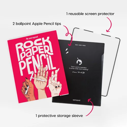 Miniatura 7 de Astropad Rock Paper Pencil v3.0 - Protector de pantalla de papel para iPad Mini 6ª generación y iPad Mini 7ª generación + Puntas de Apple Pencil