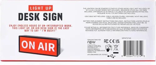 Miniatura 7 de NPW Letrero LED Retro de En Directo – Regalo de Vacaciones para Streamers y Oficina en Casa, Decoración Navideña para YouTube/Podcast/Configuración
