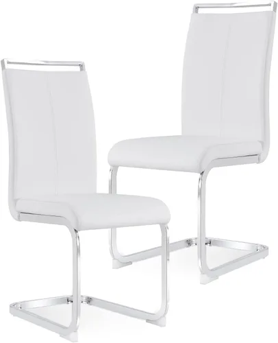 Miniatura 35 de Baysitone Juego de 6 sillas de comedor modernas, sillas laterales de comedor, sillas de cocina con asiento acolchado de piel sintética y respaldo
