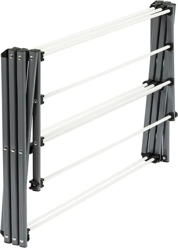 Miniatura 8 de Honey-Can-Do Estante de secado de ropa plegable de metal, 50 libras, 29 x 14.2 x 42.1 pulgadas, blanco y gris