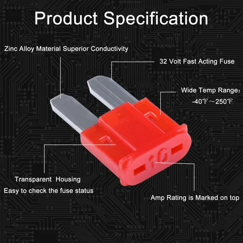 Miniatura 5 de Juego surtido de fusibles Micro2 - 105 fusibles ATR APT para automóvil con extractor de fusibles, fusible de repuesto automotriz para automóvil