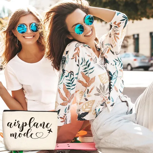 Miniatura 5 de Divertidos regalos de viaje en avión para mujeres, bolsa de maquillaje, artículos esenciales de viaje, bolsa de cosméticos, bolsa de aseo