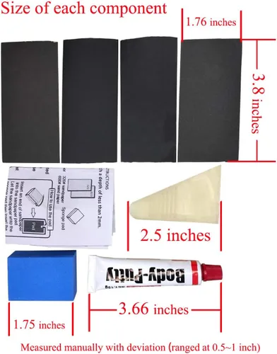 Miniatura 5 de Masilla 4 en 1 para la carrocería del automóvil, para pintar y pintar, asistente de suelo para raspaduras profundas, kit de llenado de arañazos