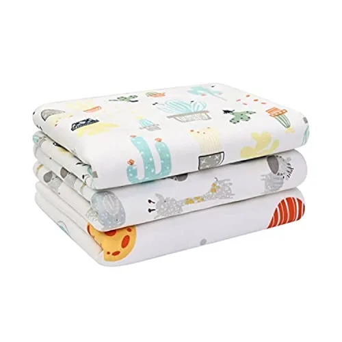Miniatura 6 de Cambiador de pañales grande para bebé, algodón suave e impermeable, almohadilla cambiadora para bebé de 27.5 x 37.5 pulgadas, protector de sábana