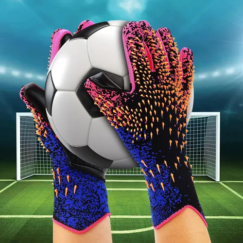 Miniatura 6 de Guantes de portero de fútbol, diseño profesional sin tirantes con agarre mejorado para jóvenes y adultos, tallas 8, 9, 10, para partidos
