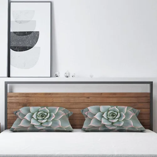 Miniatura 4 de AOYEGO Funda de almohada de cactus de 12 x 20 pulgadas, diseño de flores de cactus, plantas del desierto, botánica, rectangular, fundas de almohada