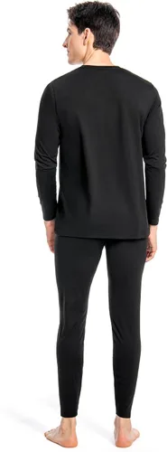 Miniatura 4 de Nutria Conjunto de ropa interior térmica para hombre, con forro polar, pantalones largos para hombre, ligero, capa base superior e inferior, clima