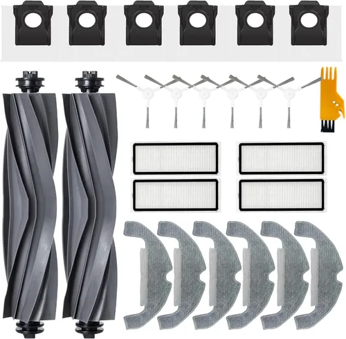 25 piezas de accesorios para dreame D10 Plus Gen 2 robot aspirador piezas de repuesto, 2 cepillos principales de goma, 4 filtros, 6 almohadillas de