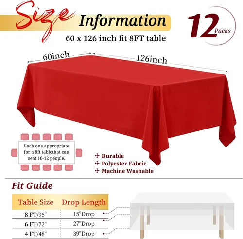Miniatura 99 de Showgeous Paquete de 4 manteles redondos color rosa intenso de 120 pulgadas de poliéster para mesas redondas, manteles de tela decorativa lavable