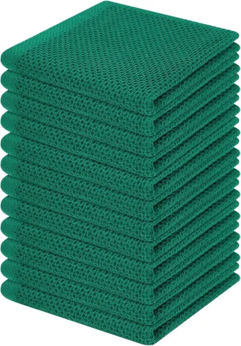 Miniatura 90 de Homaxy Paños de cocina de 100% algodón con tejido de gofre, ultra suaves, absorbentes, de secado rápido, 12 x 12 pulgadas, paquete de 6, amarillo