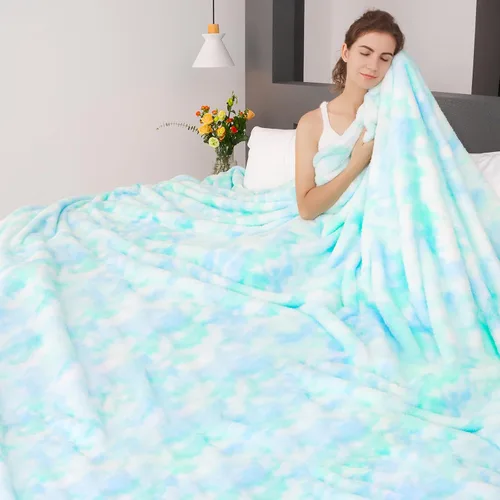 Miniatura 12 de Manta de forro polar púrpura tipo cobija - Manta de 300 GSM para sofá, cama, suave, ligera, mullida, acogedora, mantas de microfibra y cobijas