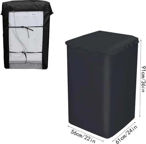 Miniatura 2 de Funda para lavadora, cubierta para lavadora/secadora para carga superior, resistente al polvo, impermeable, cubierta para lavadora totalmente