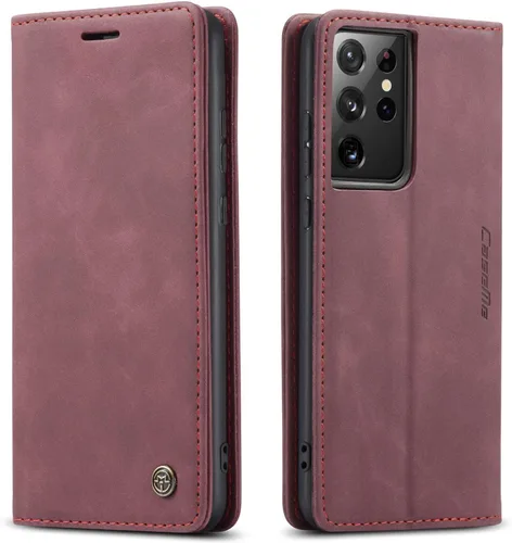 QLTYPRI para Samsung Galaxy S22 Estuche Vintage de piel sintética tipo cartera con ranuras para tarjetas, soporte con función manos libres, cierre