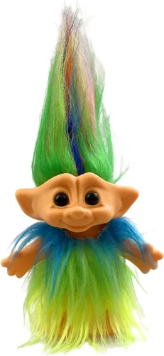 Miniatura 12 de Muñecas vintage Troll cromáticas adorables para colecciones, proyectos escolares, artes y manualidades, recuerdos de fiesta, 7.5 pulgadas de alto
