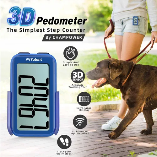 Miniatura 2 de Podómetro para caminar, podómetro súper portátil con precisión para niños, mujeres y personas mayores, contador de pasos 3D para caminar, rastreador