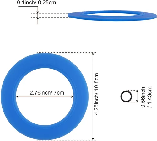 Miniatura 4 de Hibbent Paquete de 2 sellos de válvula de descarga de inodoro, material de silicona mejorado para American Standard y compatible con Eljer