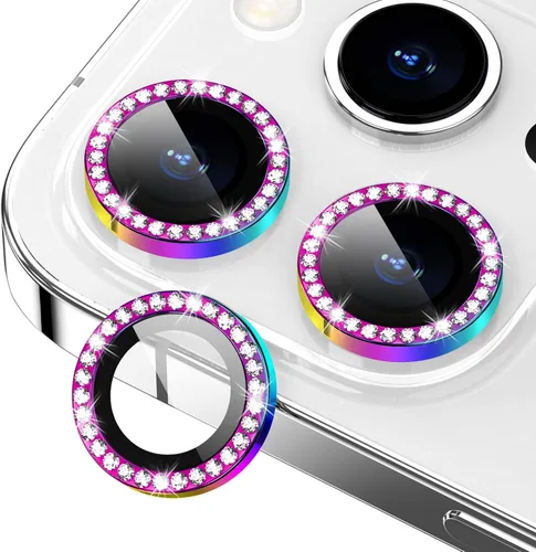 Miniatura 27 de Protector de Lente de Cámara Bling para iPhone 17 Pro / 17 Pro Max, Anillo de Metal con Diamante Individual con Dureza 9H, Protector de Pantalla