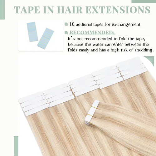 Miniatura 5 de Rich Choices Extensiones de cabello humano con cinta, 40 unidades, 3.53 oz, 100% Remy, extensiones de cabello humano real, extensiones de cabello