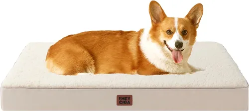 Miniatura 75 de EHEYCIGA Cama ortopédica de espuma para perros grandes, 35 pulgadas de largo x 23 pulgadas de ancho x 3.5 pulgadas de alto, gris claro