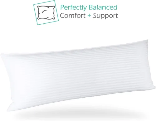 Miniatura 3 de Nestl Almohada corporal para adultos – Almohada larga para cama – Almohada de embarazo alternativa de plumón – Almohada 100% algodón con relleno