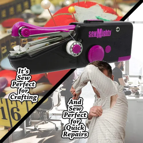 Miniatura 5 de Máquina de coser de mano: la máquina de coser auténtica, ligera, inalámbrica, alimentada por batería, diseñada para reparaciones sobre la marcha