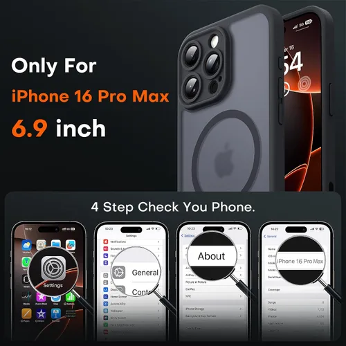 Miniatura 455 de TOCOL Funda para iPhone 11, compatible con Magsafe, protección completa de cámara, imanes integrados, protección contra caídas, funda translúcida
