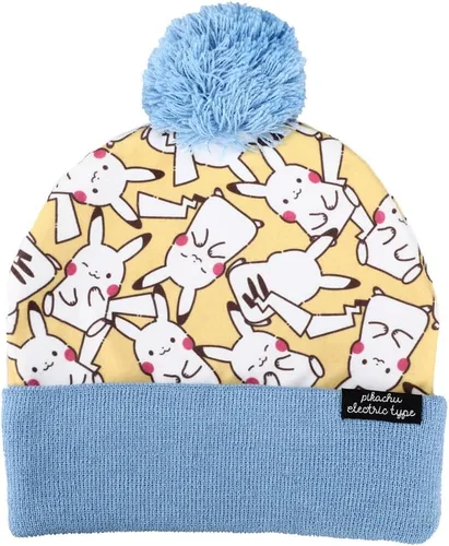 Miniatura 2 de Bioworld Pokemon Pikachu AOP Knit Gorra Amarillo