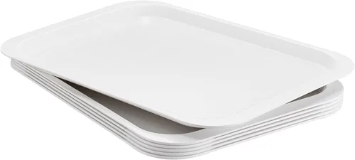 Miniatura 7 de PFW-15106-02 - Bandejas rectangulares de melamina para servir de 15 x 10.6 pulgadas, bandejas de comida rápida para desayuno, almuerzo y cena