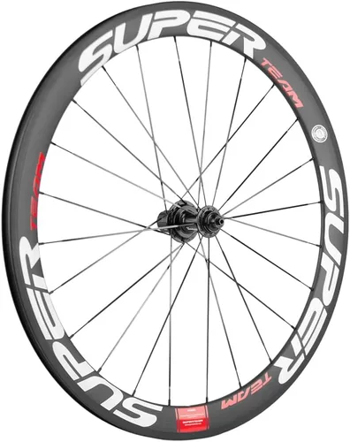 Miniatura 4 de Superteam Ruedas de Bicicleta de Carretera de Fibra de Carbono 700C, Juego de Ruedas Clincher de 50mm, Mate de 23 de Ancho Calcomanía blanca.
