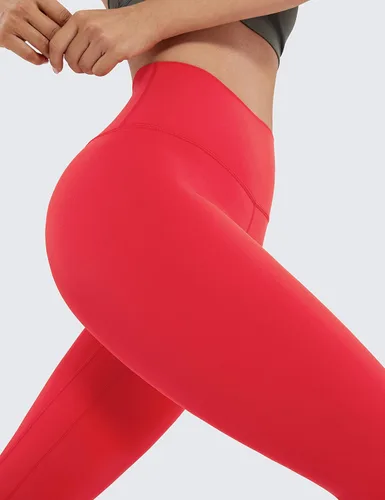 Miniatura 20 de CRZ YOGA Leggings de entrenamiento para mujer con sensación de desnudez cepillada de 25 pulgadas, pantalones de yoga de compresión de cintura alta